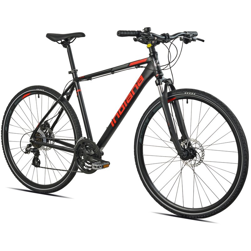 Rower crossowy INDIANA X-Cross 2.0 M17 męski Czarno-czerwony