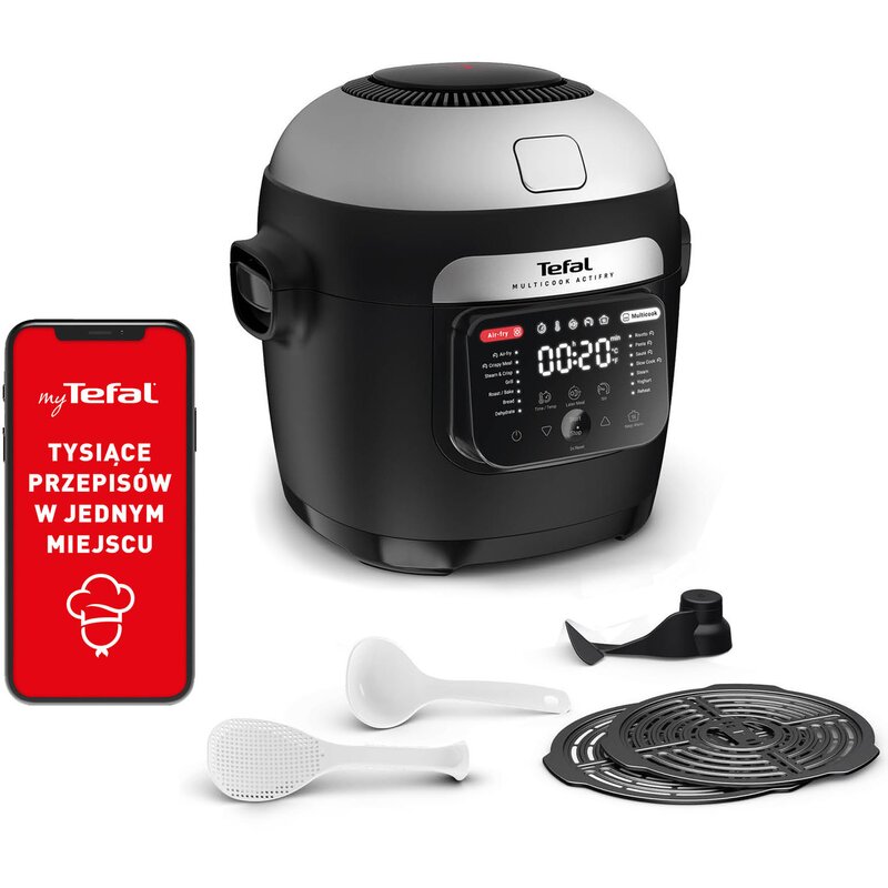 Air Fryer Frytkownica beztłuszczowa TEFAL Actifry MY741CF0 z mieszadłem do żywności oraz funkcjonalnością Multicookera