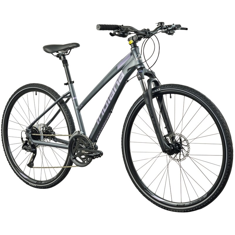 Rower crossowy INDIANA X-Cross 4.0 D21 damski Ciemnoszary