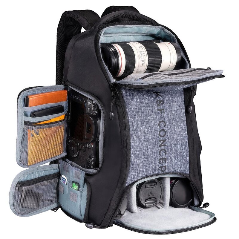 Plecak K&F CONCEPT Camera Backpack Czarno-szary