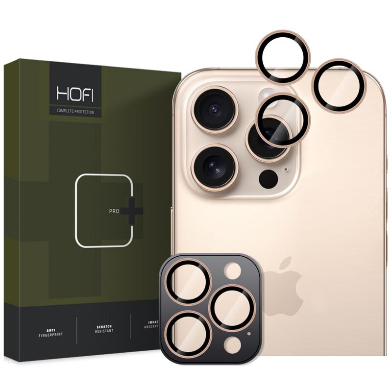 Nakładka na obiektyw HOFI CamRing Pro+ do Apple iPhone 16 Pro/16 Pro Max/17 Pro/17 Pro Max Tytan Pustynny