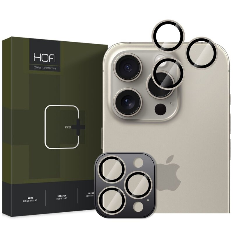 Nakładka na obiektyw HOFI CamRing Pro+ do Apple iPhone 16 Pro/16 Pro Max/17 Pro/17 Pro Max Naturalny tytan