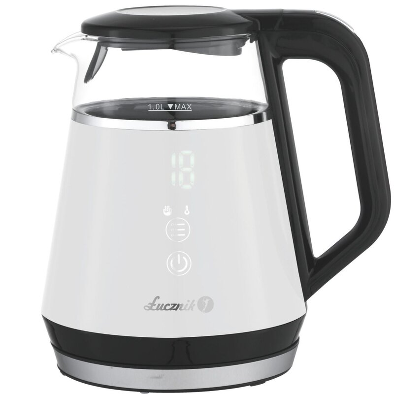 Czajnik ŁUCZNIK Compact WK-2503 Biało-czarny