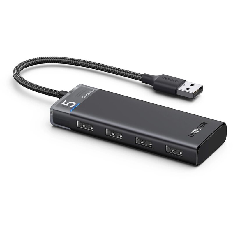 UGREEN Adapter hub USB-A do 4x USB-A CM653 szary
