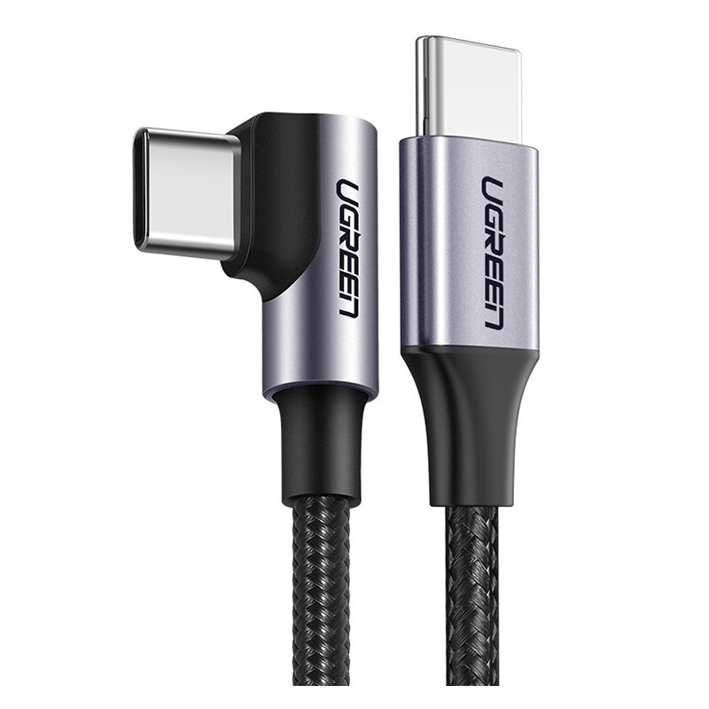 Kabel kątowy USB-C - USB-C UGREEN US255 60W 3 m Czarny