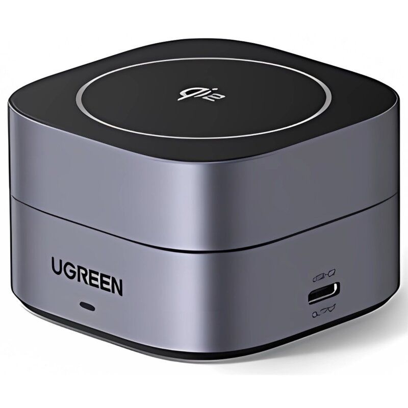 Ładowarka indukcyjna UGREEN W702 2w1 15W Szary Qi2 MagSafe