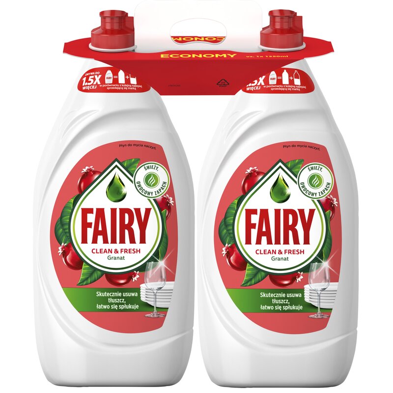 Płyn do mycia naczyń FAIRY Granat 2 x 1350 ml