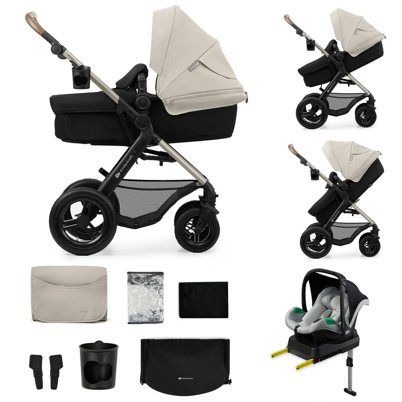 Wózek dziecięcy wielofunkcyjny KINDERKRAFT Moov 2 Air 4w1 Szary