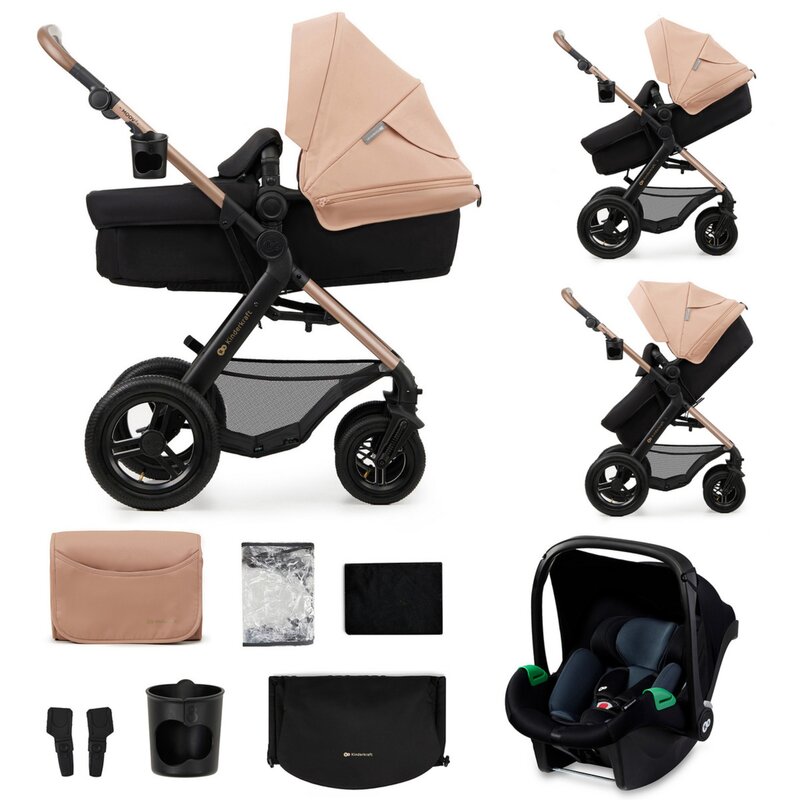 Wózek dziecięcy wielofunkcyjny KINDERKRAFT Moov 2 Air 3w1 Beżowy
