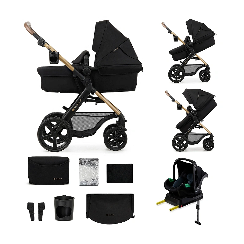 Wózek dziecięcy wielofunkcyjny KINDERKRAFT Moov 2 4w1 Czarny