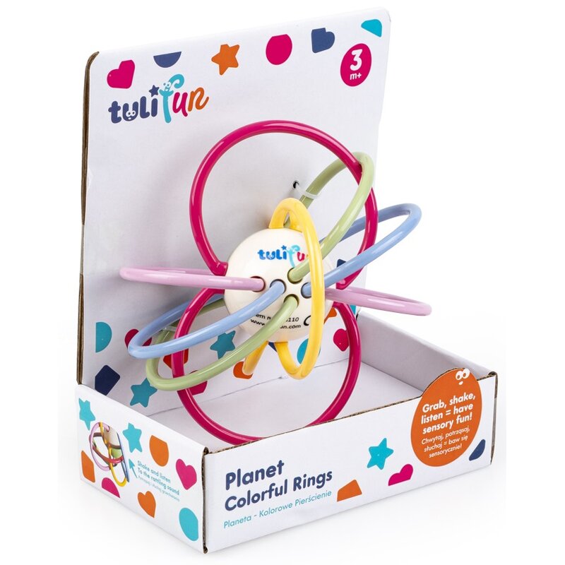 Zabawka edukacyjna TULIFUN Planeta Kolorowe pierścienie TF30110