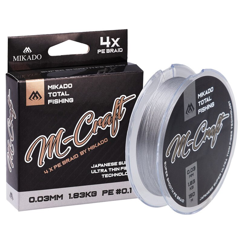Plecionka MIKADO M-Craft Braid 0.04 mm / 150 m Stalowo-szary