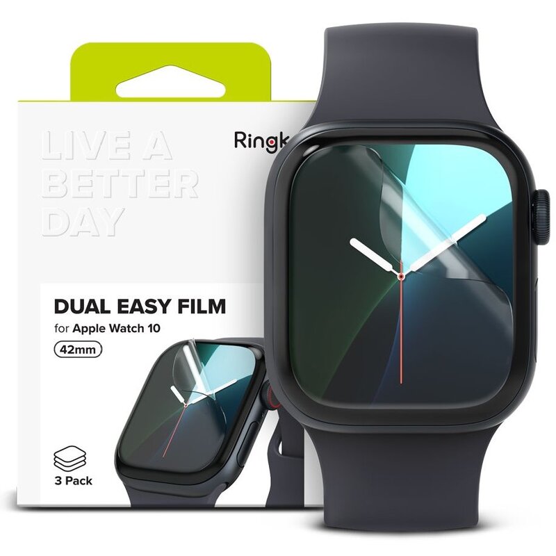 Folia ochronna RINGKE Dual Easy do Apple Watch 10/11 (46 mm) 3szt.