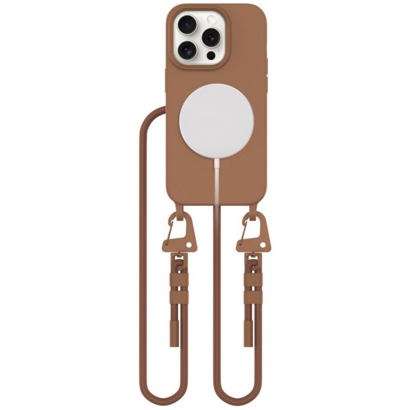 Etui TECH-PROTECT MagNecklace MagSafe do Apple iPhone 15 Pro Brązowy