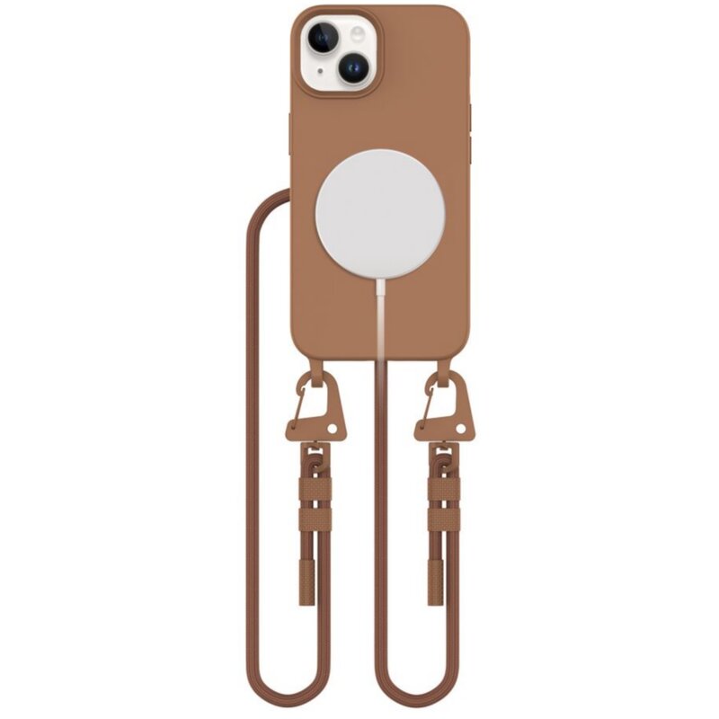 Etui TECH-PROTECT MagNecklace MagSafe do Apple iPhone 14 Brązowy