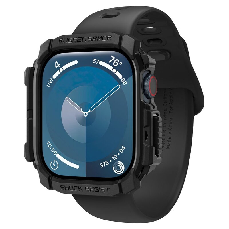 Etui SPIGEN Rugged Armor do Apple Watch 10/11 (46 mm) Czarny Mat