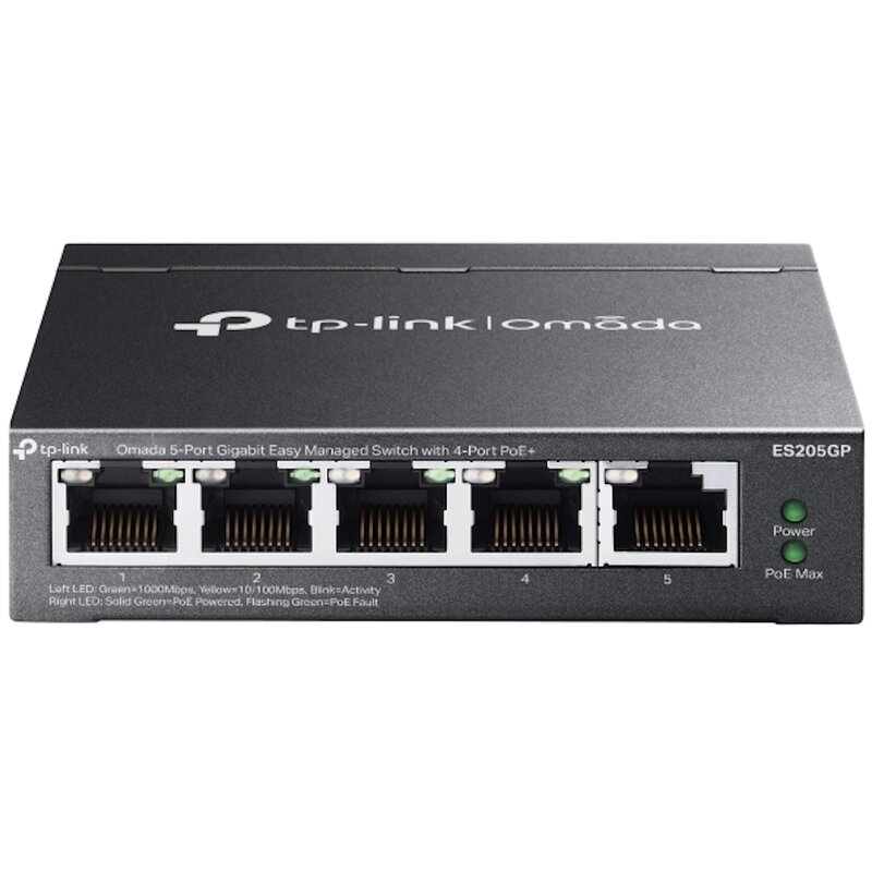 Switch TP-LINK Omada ES205GP Gigabit Ethernet, 5 portów, Funkcja PoE, Zarządzalny