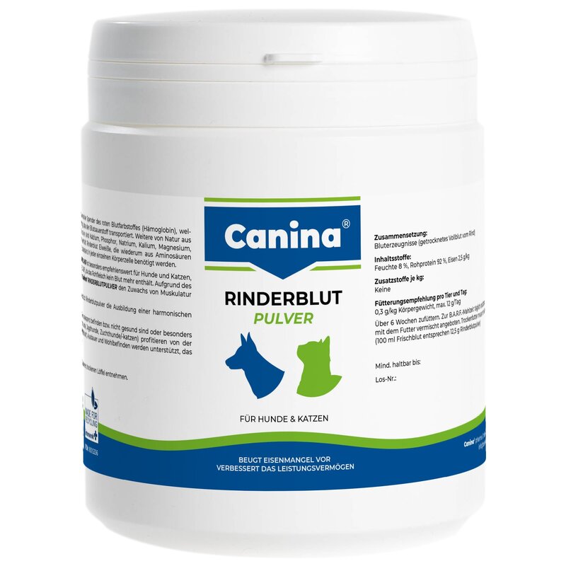 Suplement dla psa i kota CANINA Krew wołowa 250 g