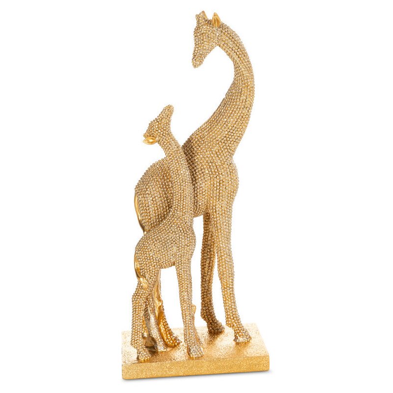 Figurka dekoracyjna EUROFIRANY Eldo Żyrafa Złoty 11 x 7 x 27 cm