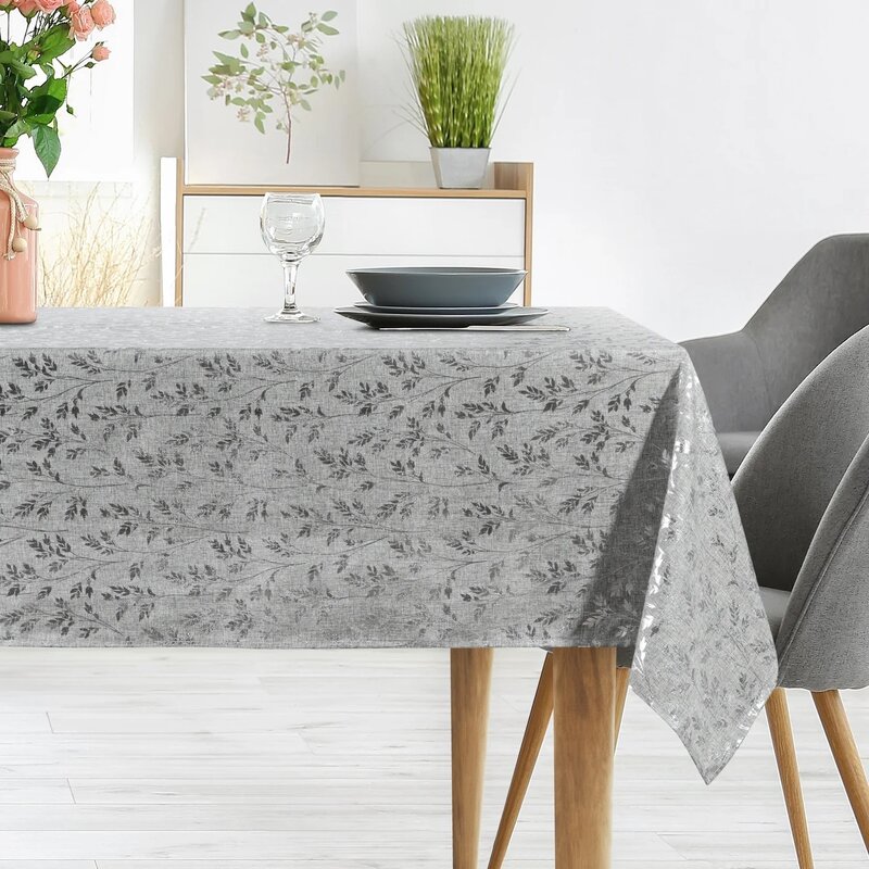 Obrus EUROFIRANY Simona 140 x 260 cm Srebrny