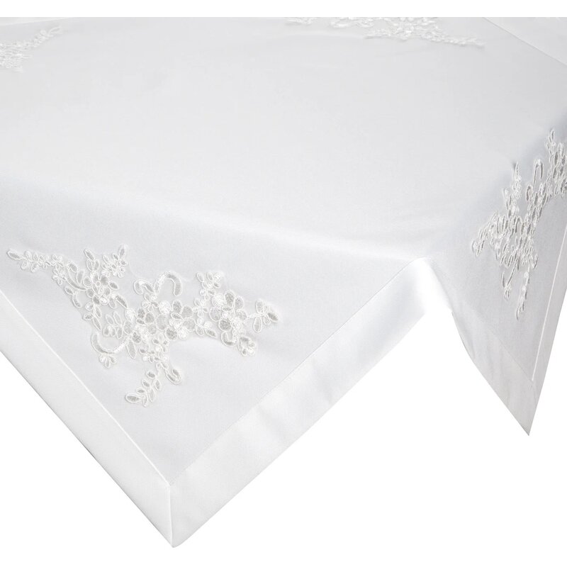 Obrus EUROFIRANY Bari 85 x 85 cm Biały