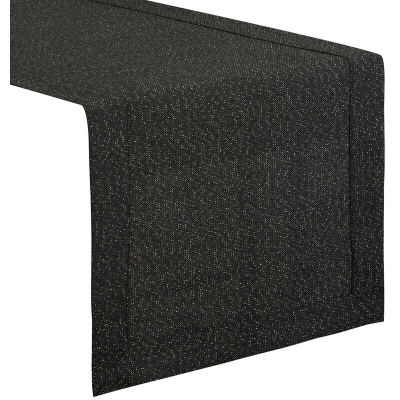 Bieżnik EUROFIRANY Stella 1 40 x 140 cm Czarny