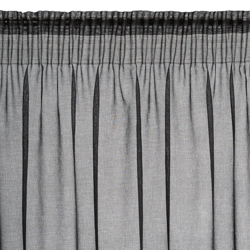 Firana gotowa EUROFIRANY Carli 140 x 270 cm Czarny