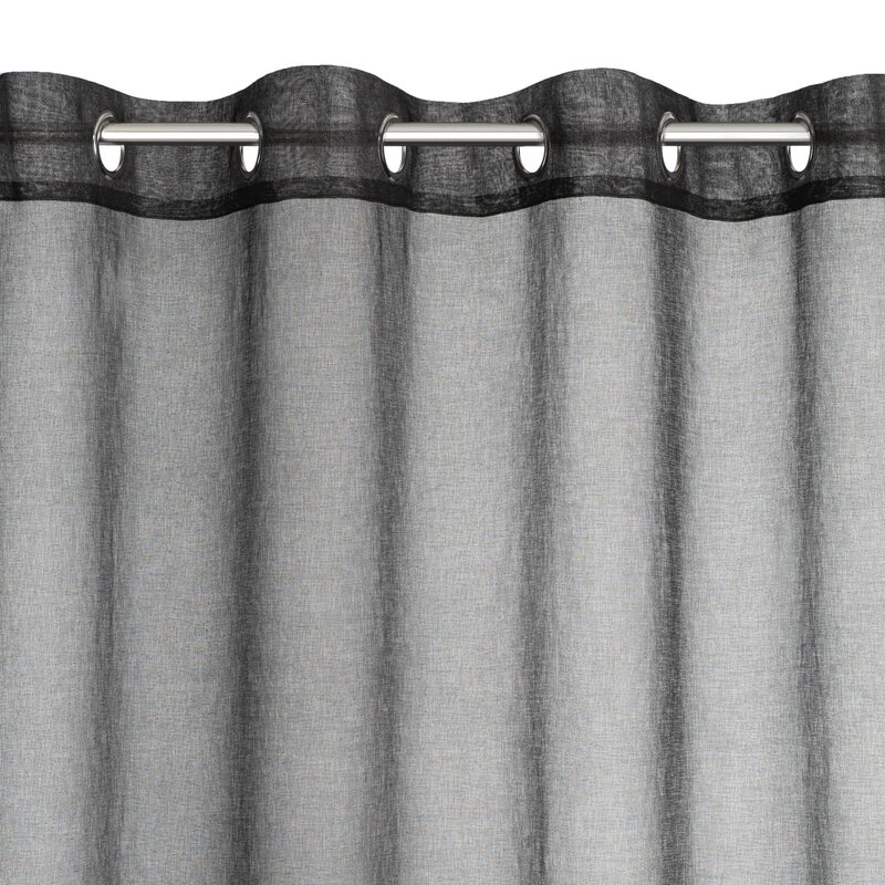 Firana gotowa EUROFIRANY Carli 140 x 250 cm Czarny