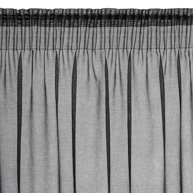 Firana gotowa EUROFIRANY Carli 140 x 250 cm Czarny