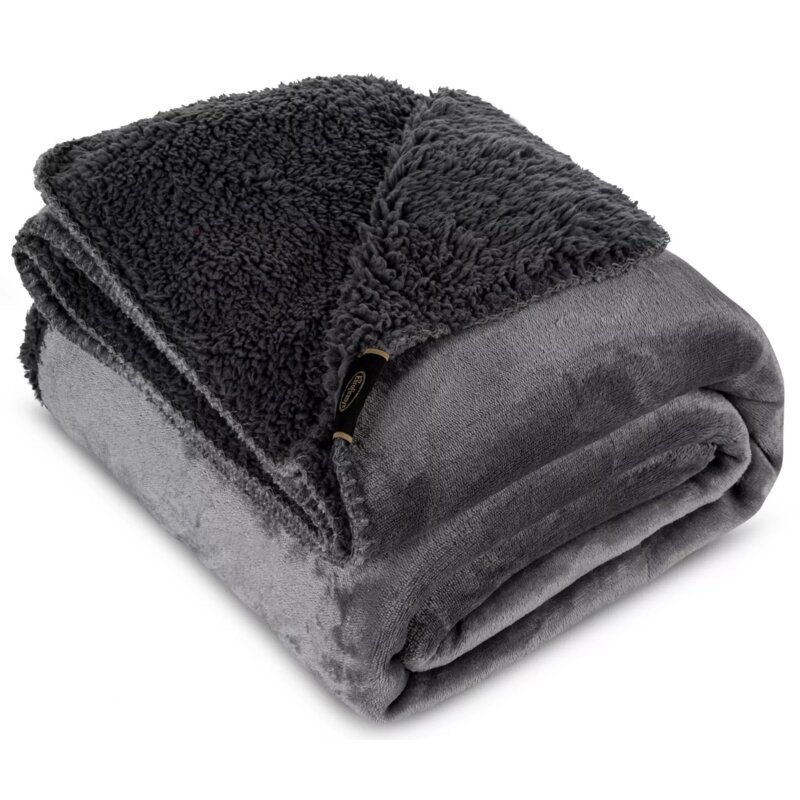 Koc EUROFIRANY Tedy 170 x 210 cm Stalowy