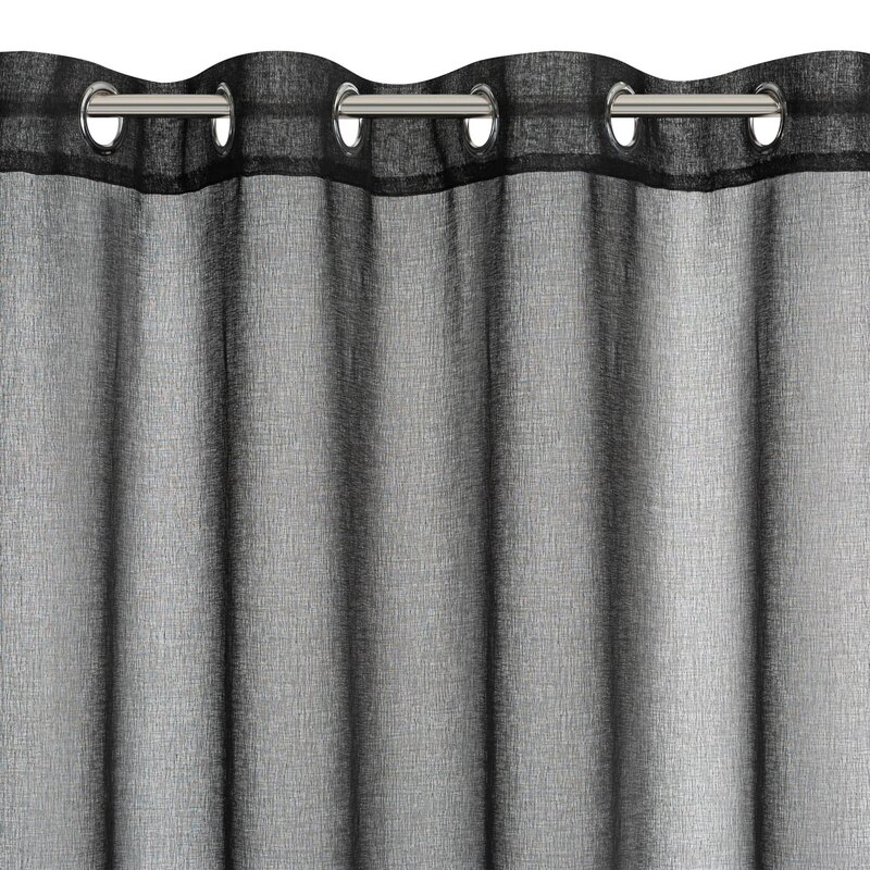 Zasłona EUROFIRANY Marion 140 x 250 cm Czarny