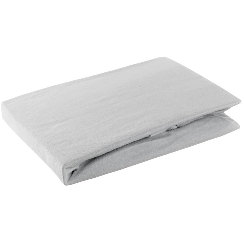 Prześcieradło EUROFIRANY Jersey D91 z gumką 240 x 220 cm Jasnoszary
