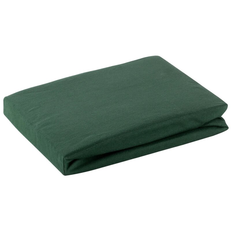 Prześcieradło EUROFIRANY Jersey D91 z gumką 240 x 220 cm Butelkowy zielony