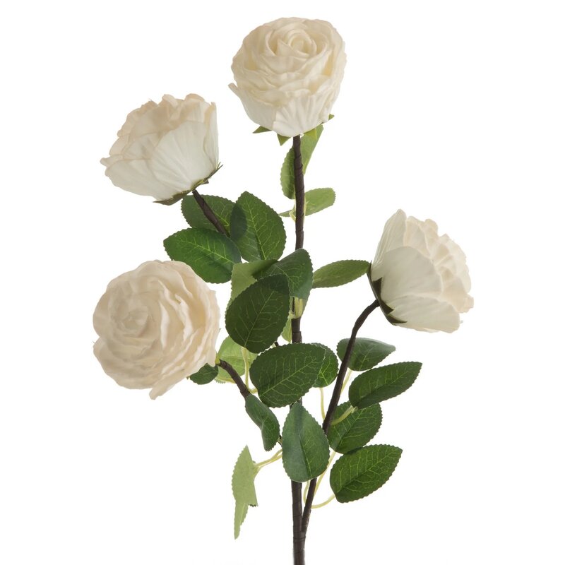 Sztuczny kwiat EUROFIRANY Flore 745 Róża Kremowy