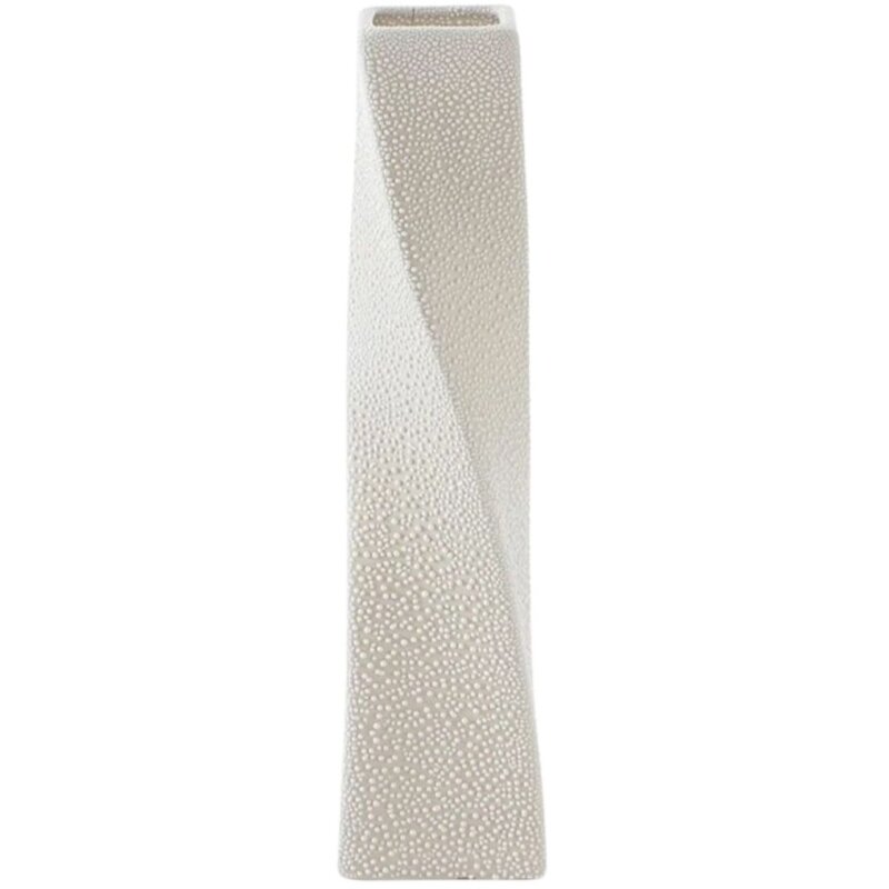 Wazon EUROFIRANY Riso 8 x 8 x 32 cm Kremowy