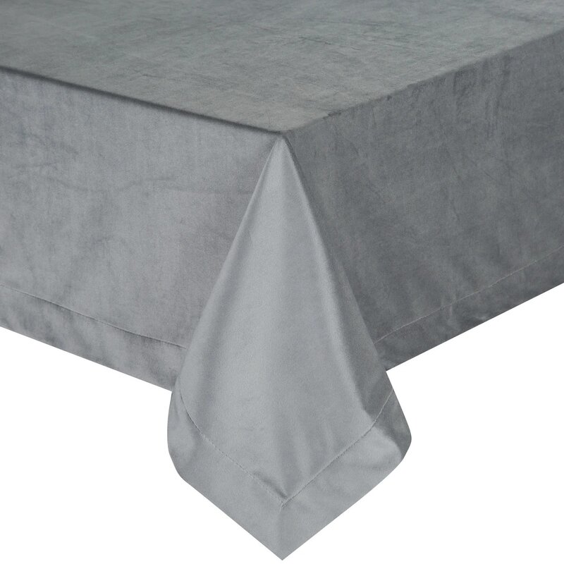 Obrus EUROFIRANY Melinda 140 x 220 cm Stalowy