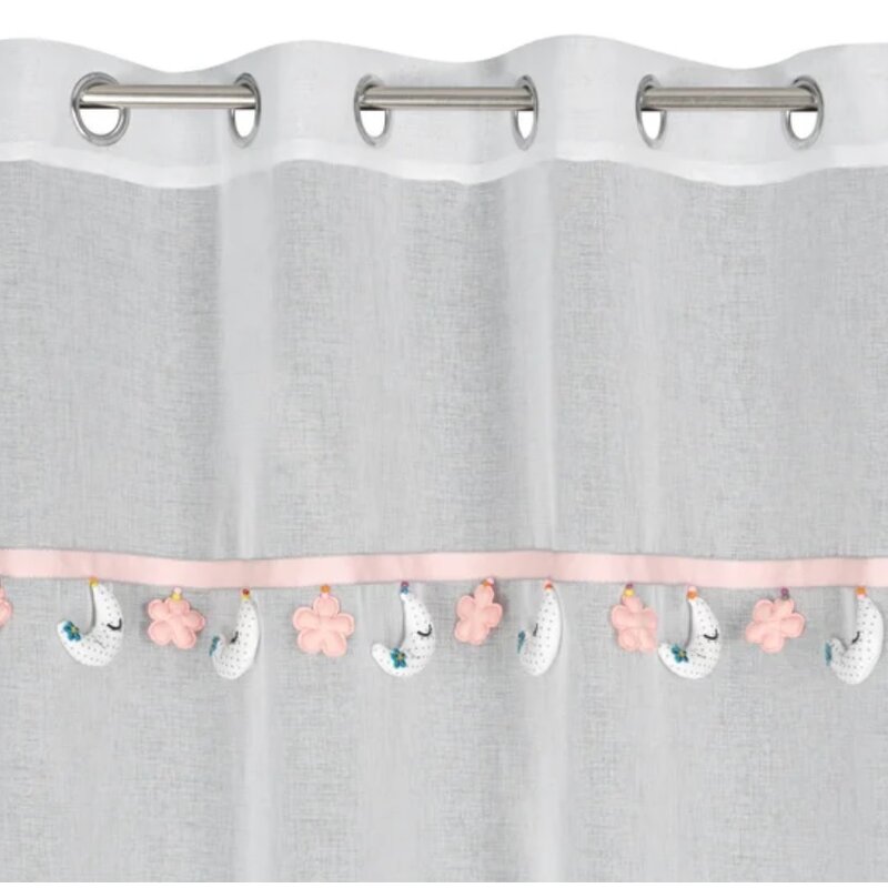 Firana gotowa EUROFIRANY Moon 140 x 250 cm Biały