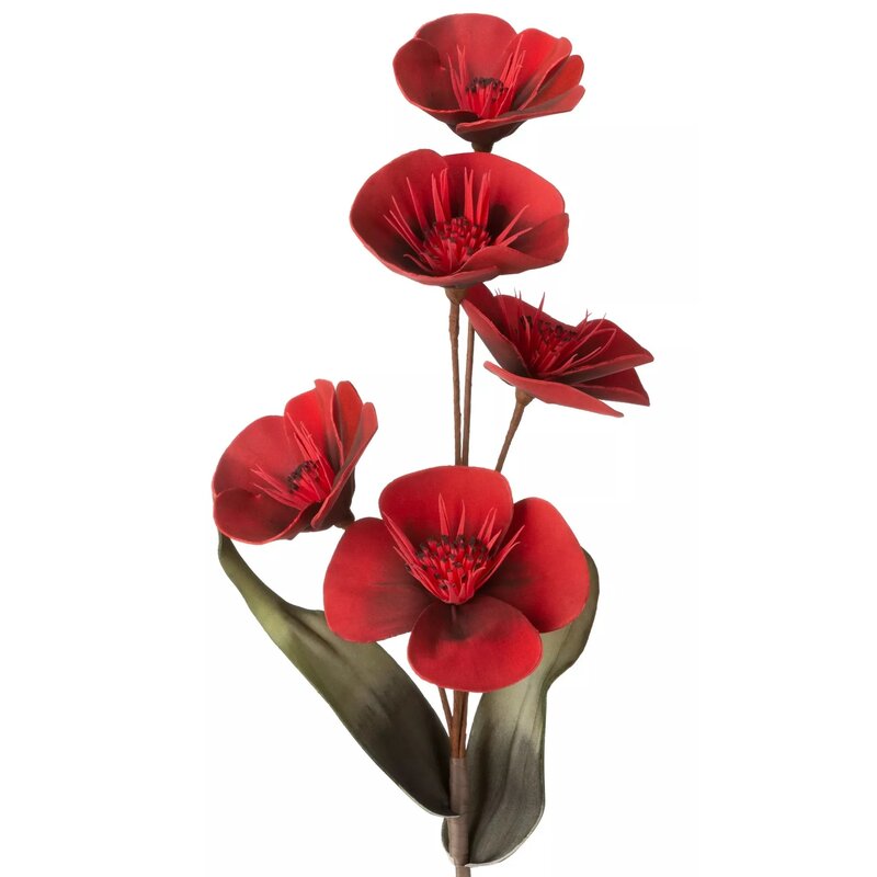 Kwiat dekoracyjny EUROFIRANY Flore 418568 13 x 82 cm Czerwony