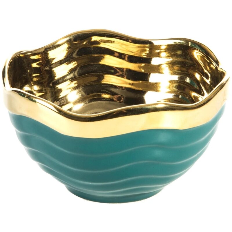Misa dekoracyjna EUROFIRANY Maja 01 359029 Turkusowo-złoty