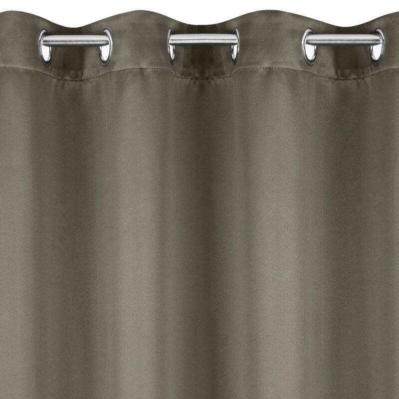 Zasłona EUROFIRANY Logan 135 x 250 cm Ciemnobeżowy
