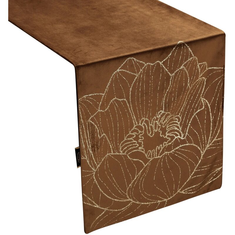 Bieżnik EUROFIRANY Blink 13 35 x 180 cm Brązowy