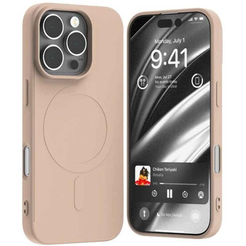 Etui MERCURY Semi-Silicone MagSafe do Apple iPhone 16 Pro Różowo-piaskowy