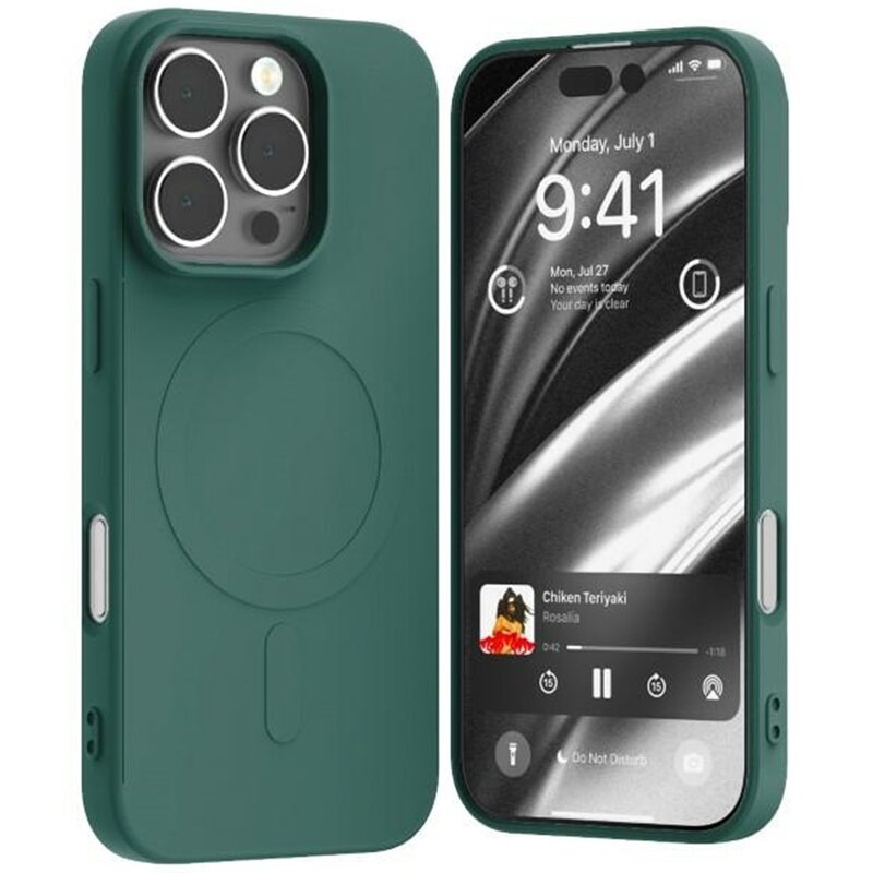 Etui MERCURY Semi-Silicone MagSafe do Apple iPhone 16 Pro Zielony