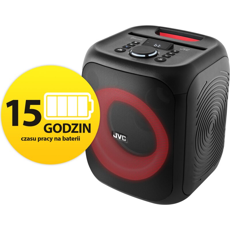 Power Audio JVC Party speaker XS-EP314B Bluetooth, TWS, Efekty świetlne LED, Wejście mikrofonowo gitarowe
