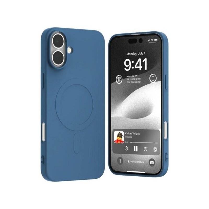 Etui MERCURY Semi-Silicone MagSafe do Apple iPhone 16 Plus Niebieski