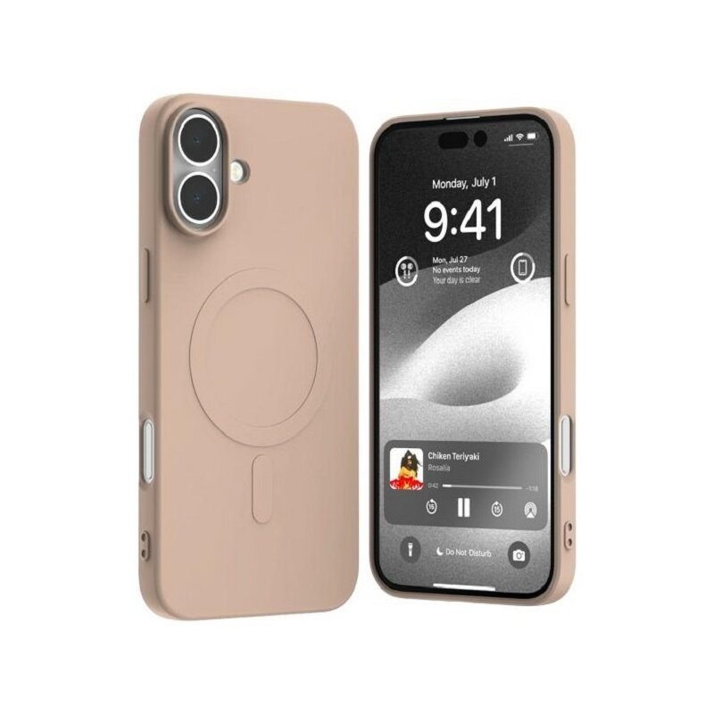 Etui MERCURY Semi-Silicone MagSafe do Apple iPhone 16 Plus Piaskowy róż