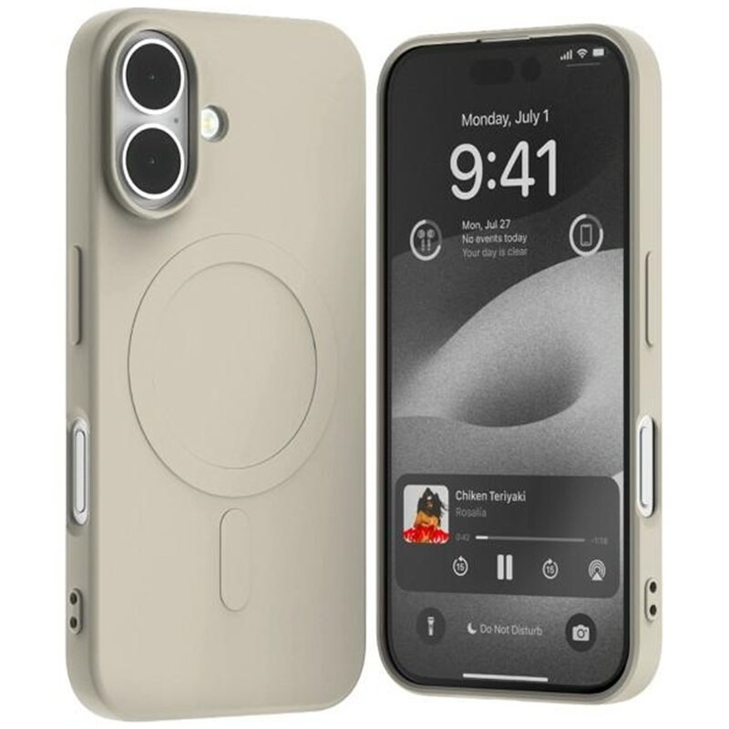 Etui MERCURY Semi-Silicone MagSafe do Apple iPhone 16 Kamienny