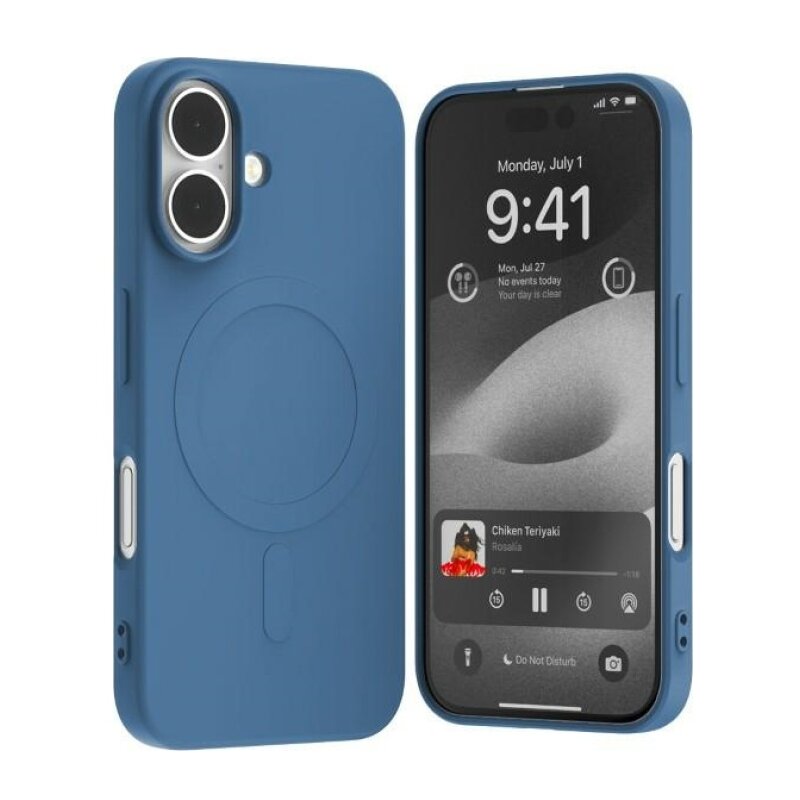 Etui MERCURY Semi-Silicone MagSafe do Apple iPhone 16 Niebieski