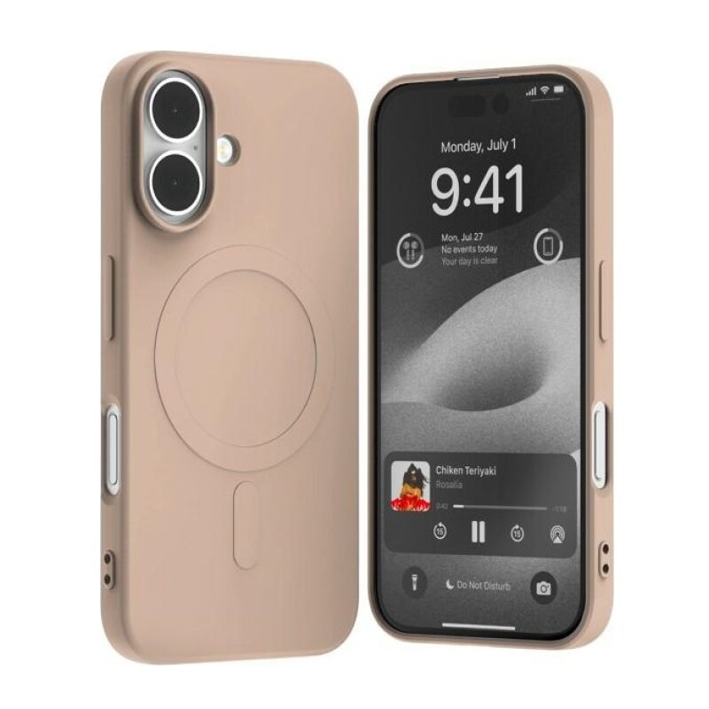 Etui MERCURY Semi-Silicone MagSafe do Apple iPhone 16 Piaskowy róż