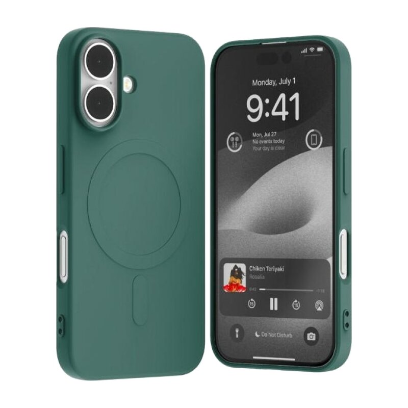 Etui MERCURY Semi-Silicone MagSafe do Apple iPhone 16 Zielony